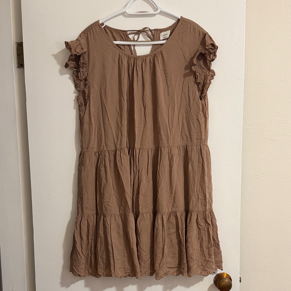 Aritzia Wilfred Sidonie dress brown/mauve/taupe